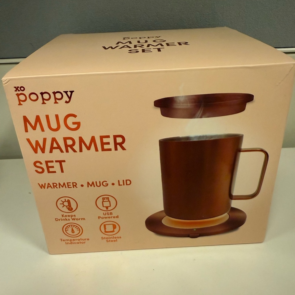 Earthy Brown Mug Warmer with USB Power